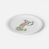 Juggling Oaster Bunny Pappteller (Schrägansicht)