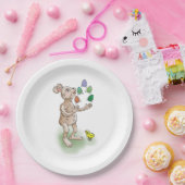 Juggling Oaster Bunny Pappteller (Party)