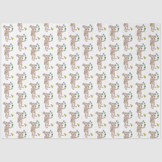 Juggling Oaster Bunny Seidenpapier (Vorderseite)