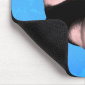 Juggling Panda Bären und rosa Zinnia Blume Mousepad (Ecke)