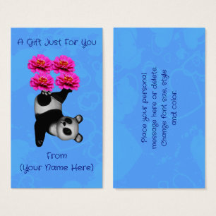 Juggling Panda Bear Personalisierte Geschenkkarte 