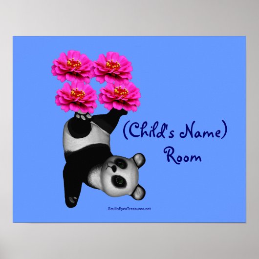 Juggling Panda Kids Room Personalisiert Wall Poste Poster (Vorne)
