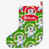 Juggling Polar Bär Sondermädchen Weihnachtslager Großer Weihnachtsstrumpf (Rückseite)