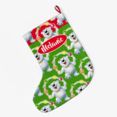 Juggling Polar Bär Sondermädchen Weihnachtslager Großer Weihnachtsstrumpf (Rückseite (Hängend))