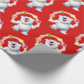 Juggling Polar Bear.Glossage-Geschenk Geschenkpapier (Ecke)
