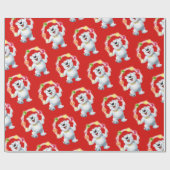 Juggling Polar Bear.Glossage-Geschenk Geschenkpapier (Flach)