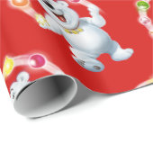 Juggling Polar Bear.Glossage-Geschenk Geschenkpapier (Rolleneckpunkt)