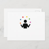 Juggling Postkarte (Vorne/Hinten)