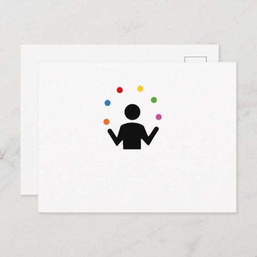 Juggling Postkarte (Vorne/Hinten)