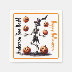 Juggling Skeleton Halloween Serviette