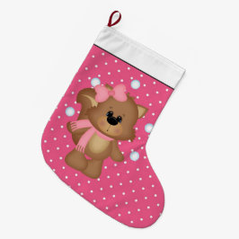 Juggling Snowballs Eichhörnchen Weihnachts-Strumpf Großer Weihnachtsstrumpf