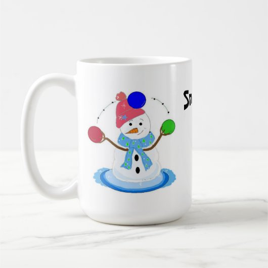 Juggling Snowman Kaffeetasse (Links)
