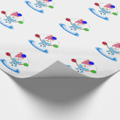 Juggling Snowman Whimsy Geschenkpapier (Ecke)
