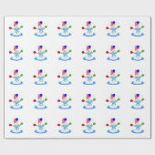 Juggling Snowman Whimsy Geschenkpapier (Flach)