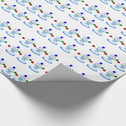 Juggling Snowmen Geschenkpapier (Ecke)