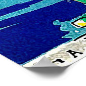 Jugoslawien, Adria, Vintage Reiseplakat Poster (Ecke)