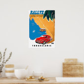 Jugoslawien, adriatische Kundgebung, Oldtimer, Vin Poster (Küche)