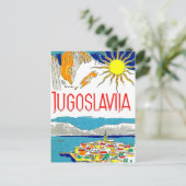 Jugoslawien, Adriatisches Meer, Vintage Postkarte (Stehend Vorderseite)