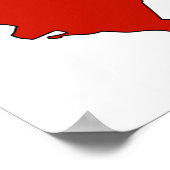 Jugoslawien-Flag-Karte Poster (Ecke)