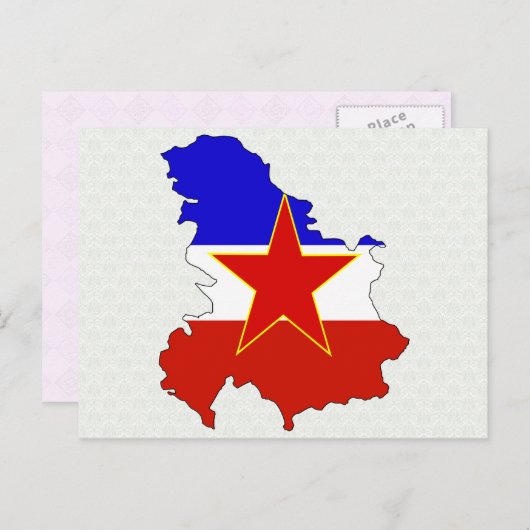 Jugoslawien-Flag-Karte Postkarte (Vorne/Hinten)