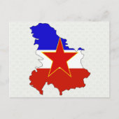 Jugoslawien-Flag-Karte Postkarte (Vorderseite)