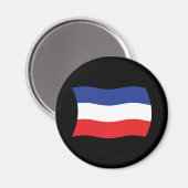 Jugoslawien Flag Magnet (Vorderseite/Rückseite)