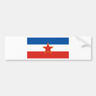 Jugoslawien-Flagge Autoaufkleber