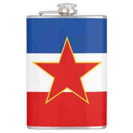 Jugoslawien-Flagge Flachmann