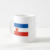 Jugoslawien-Flagge Kaffeetasse (Vorderseite Links)