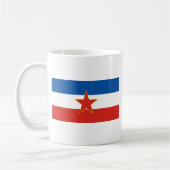 Jugoslawien-Flagge Kaffeetasse (Links)