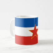 Jugoslawien-Flagge Kaffeetasse (Vorderseite Links)