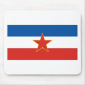 Jugoslawien-Flagge Mousepad (Vorne)