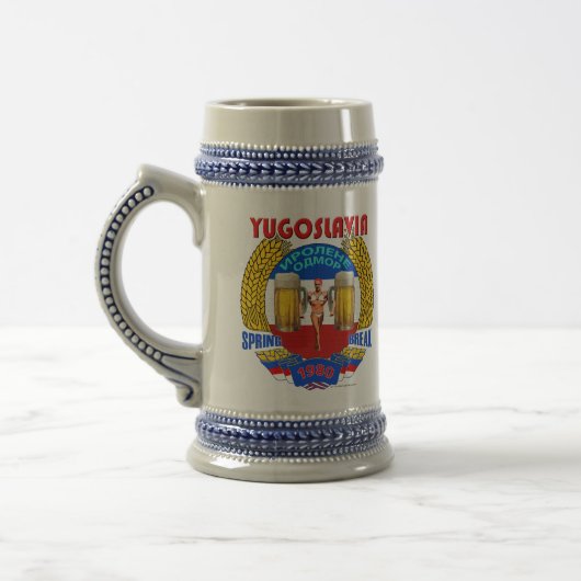 Jugoslawien-Frühjahrsferien Stein 1980 Bierglas (Links)