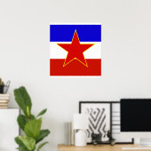 Jugoslawien Hochwertige Flagge Poster (Heimbüro)
