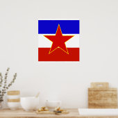 Jugoslawien Hochwertige Flagge Poster (Küche)