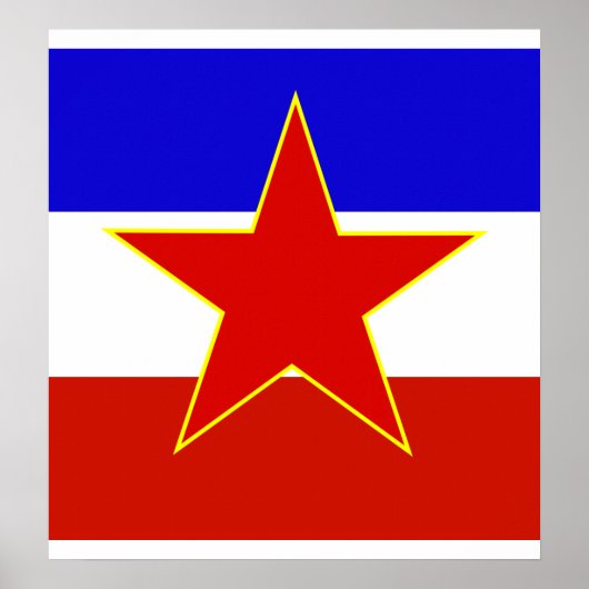 Jugoslawien Hochwertige Flagge Poster (Vorne)