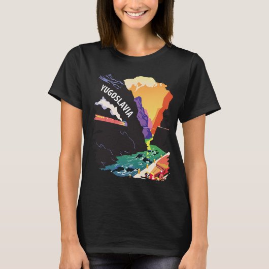 Jugoslawien mit dem Zug und mit dem Auto T-Shirt (Vorderseite)