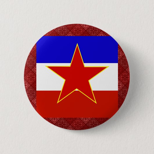 Jugoslawien-Qualitäts-Flagge Button (Vorderseite)