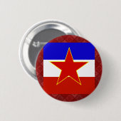 Jugoslawien-Qualitäts-Flagge Button (Vorne & Hinten)