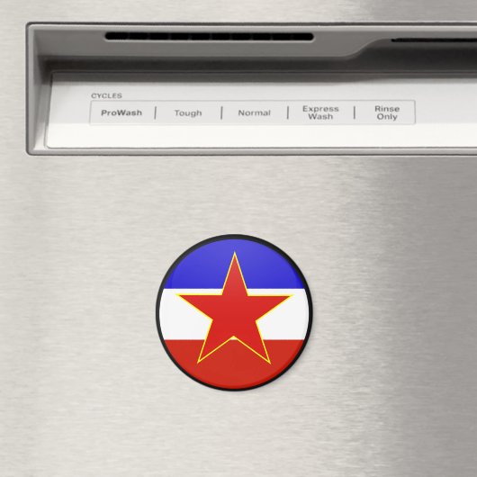 Jugoslawien-Qualitätsflaggenzirkel Magnet (In Situ (Geschirrspüler))