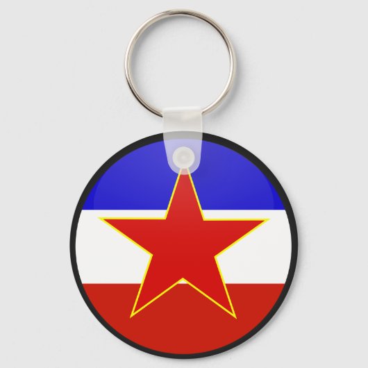 Jugoslawien-Qualitätsflaggenzirkel Schlüsselanhänger (Vorderseite)