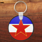 Jugoslawien-Qualitätsflaggenzirkel Schlüsselanhänger (Vorderseite)