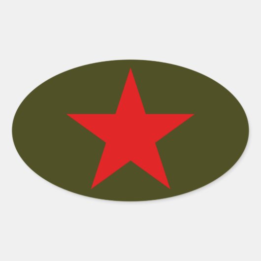 Jugoslawien Red Star Ovaler Aufkleber (Vorderseite)