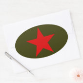 Jugoslawien Red Star Ovaler Aufkleber (Umschlag)