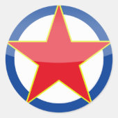 Jugoslawien - Retro Runder Aufkleber (Vorderseite)