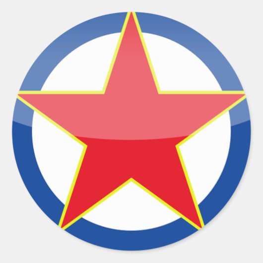 Jugoslawien - Retro Runder Aufkleber (Vorderseite)