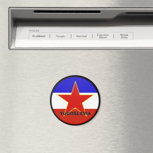 Jugoslawien Roundel Qualitätsflagge Magnet (In Situ (Geschirrspüler))