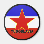 Jugoslawien Roundel Qualitätsflagge Magnet (Vorne)