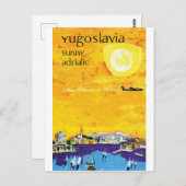 Jugoslawien, sonnige Adria Postkarte (Vorne/Hinten)