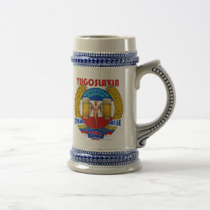 Jugoslawien Spring Break 1980 Stein Bierglas